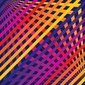 Vector rainbow lines pattern. Seamless texture with diagonal crossing stripes Royalty Free Stock Photo